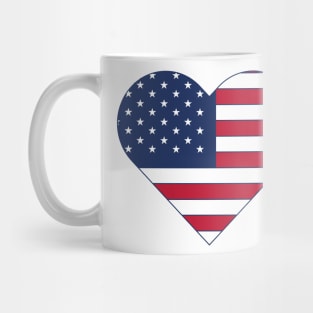 American Heart Love 4th July Mug